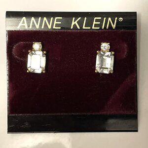 Anne Klein NEW Emerald-cut Cubic Zirconia Earrings
